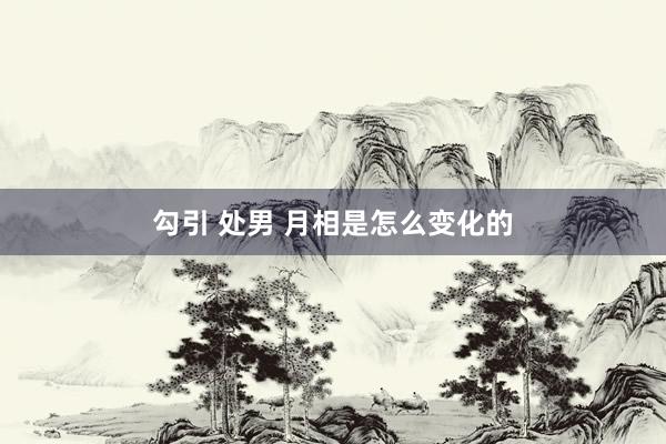 勾引 处男 月相是怎么变化的
